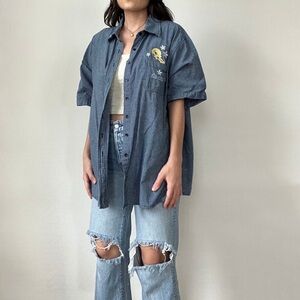 Vintage‎ Plus Size Gingham Tweety Bird Blouse